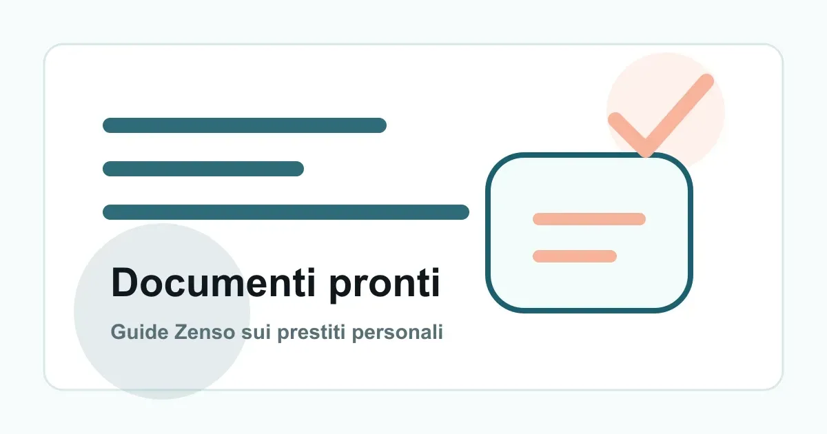 Documenti ordinati per una richiesta di prestito online